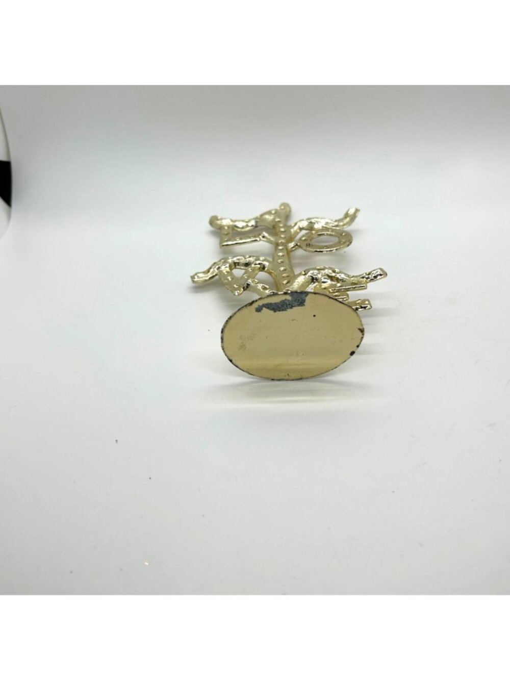 Vintage 1960s Earring Tree Torino Gold-tone LOVE Tree Figurine Gold-tone Display - Picture 8 of 16
